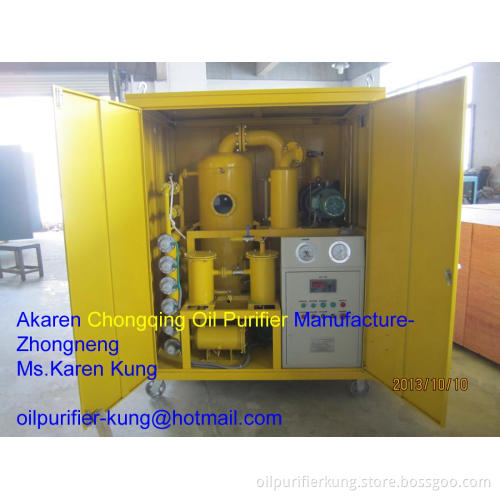 Vacuum Double Stage Dielectric oil filtration Machine, vacuum drying